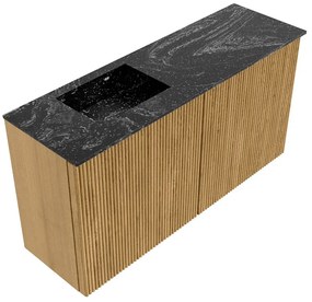 Mondiaz Joya DLux 80cm toiletmeubel oak met wastafel faye links 1 kraangat lava