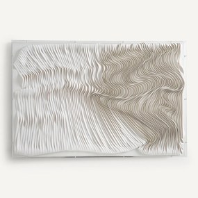 Muurdecoratie in witte leren stroken, Ondor