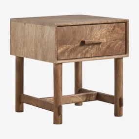 Pack Van 2 Vierkante Nachtkastjes 45x45 Cm Van Mangohout Aloma Mangohout - Sklum