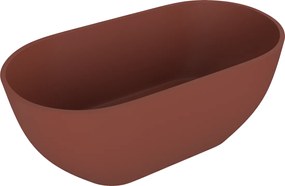 Polysan Reduta vrijstaand bad terracotta mineraalmarmer 170x80cm