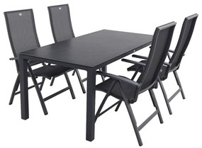 Hartman Valentino/Chaneo verstelbare tuinset - 180x90 cm. - 5-delig