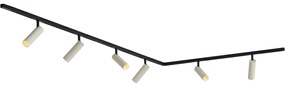 Modern railsysteem met 6 Spot / Opbouwspot / Plafondspots beige 1-fase - Slimline Uzzy Modern GU10 Binnenverlichting Lamp