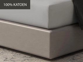 Hoeslaken Home - 100% natuurlijk katoen - 140x200 - lichtgrijs