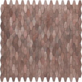 Zelfklevende Mozaïektegels Metaal | Picket 3D Donkerkoper | 31×30 cm | Keuken, Bad &amp; WC