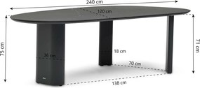 Dining Tuintafel  240 x 120 cm Grijs Weave