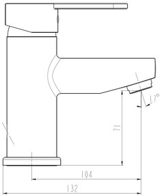 Schutte ATLANTA ééngreepsmengkraan wastafel, chroom