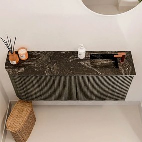 Mondiaz Joya DLux 100cm toiletmeubel ronding links shadow met wastafel faye rechts 1 kraangat lava