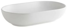 Go By van Marcke Cascata opbouwwastafel ovaal 55x35x13cm zonder overloop zonder afvoerplug porselein Glans Wit FEECT5500AWHA