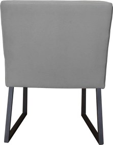 Eetkamerstoel - Amsterdam - geschikt voor ronde tafel - stof Element lichtgrijs 04