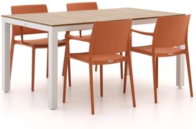 Diningset Forza  | 4 personen polywood | Tuinset stapelbaar | 5-delig | Kees Smit Tuinmeubelen