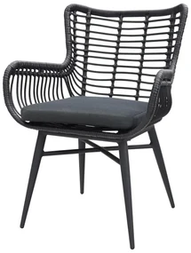Jasmine Black/Silva 240x115 cm. ovale tuinset - 7-delig