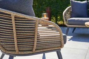 Stoel en Bank Loungeset 5 personen Wicker Taupe  Coco Coco Leonardo