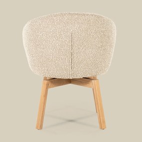 Eleonora Livia Eetstoel Hout Frame Taupe