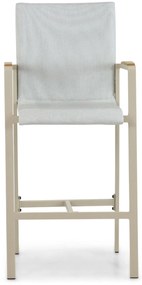 Barstoel Aluminium/textileen Taupe-naturel-bruin Lifestyle Garden Furniture Brandon