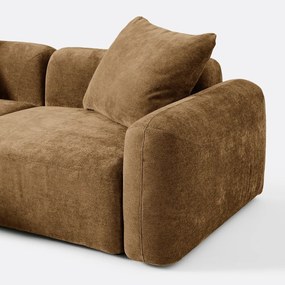 Modulaire bank, linkerhoek, met longchair, jacquard chenille, AMAD