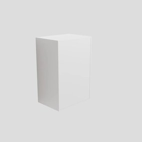 Zaro Lagom volledig naadloos solid surface kolomkast 45cm mat wit rechtsdraaiend.