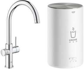 Grohe Red 3-in-1 kokendwaterkraan met C-uitloop en M-size boiler chroom