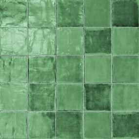 Wandtegel groen Marokkaans Sartoria Tsquare 15x15cm mint tea glans gerectificeerd