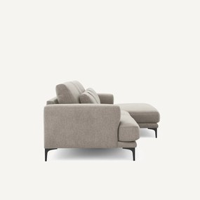 XL hoekbank rechts in chenille fluweel, MARSILE