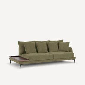 Halve bank met tafelblad van stoned fluweel, MODERNISTE