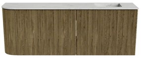Mondiaz Joya DLux 110cm toiletmeubel ronding links dusk met wastafel faye rechts zonder kraangat opalo