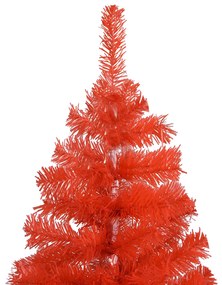 vidaXL Kunstkerstboom met LED's en kerstballen 120 cm PVC rood