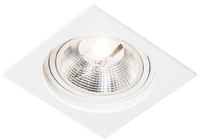 Set van 6 Vierkante inbouwspot wit verstelbaar - Chuck 111 GU10 Binnenverlichting Lamp