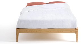 Bed in massief essenhout met lattenbodem , Agura