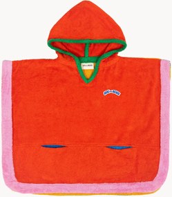 Katoenen kinderponcho Multi Orange