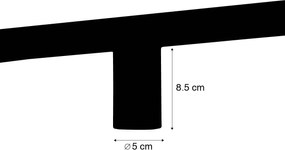 E27 fitting met rail ophanging voor 1-fase rail wit - Iconic Jeana