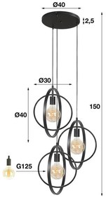 Hanglamp Metalen Ringen