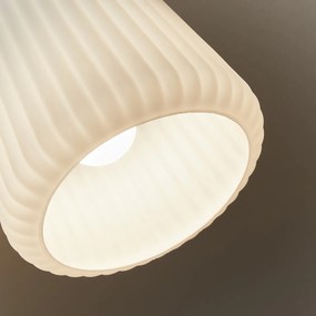 Plafondlamp in gecanneleerd opaline, Fosca