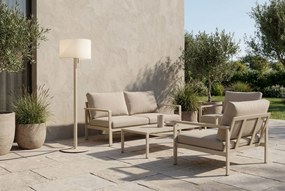 Scandinavische Buiten Vloerlamp Beige Met Witte Kap IP - Mississippi Aluminium/Kunststof Zand/Beige