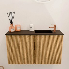 Mondiaz Joya 70cm toiletmeubel oak met wastafel faye rechts 1 kraangat urban