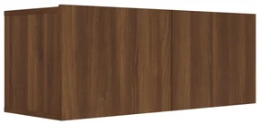 vidaXL Tv-meubel 80x30x30 cm bewerkt hout bruineikenkleurig