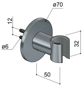 Hotbath Cobber Wandsteun Gepolijst Messing PVD M514