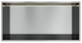 Hotbath &More inbouwnis met verlichting 30x60x10cm RVS