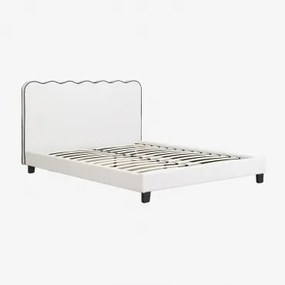 Zivon Gestoffeerd Bed Stof Zwart & 180 X 200 Cm - Sklum