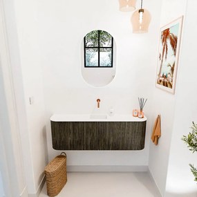 Mondiaz Joya 125cm toiletmeubel ronding links/rechts shadow met wastafel faye midden zonder kraangat talc