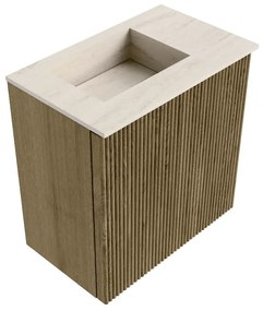 Mondiaz Joya DLux 40cm toiletmeubel dusk met wastafel faye links zonder kraangat meli