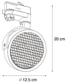 RailSpot / Opbouwspot / Plafondspot goud voor 3-fase rail GU10 111mm - 3-Phase Master Honey Modern GU10 rond Binnenverlichting Lamp