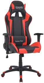 vidaXL Bureau-/gamestoel verstelbaar kunstleer rood