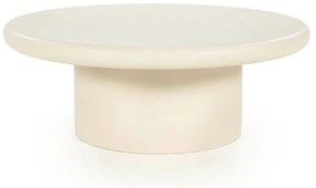Eleonora Jade Ronde Salontafel Creme Magnesium Oxide 80 Cm - 80 X 80cm.