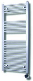 Sanicare elektrische design radiator 60x112cm zilvergrijs met thermostaat rechts chroom