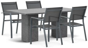 Tuinset 4 personen 180 cm Aluminium Grijs Lifestyle Garden Furniture Sella/Graniet