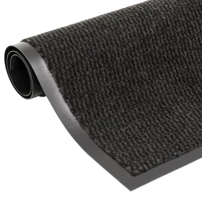 vidaXL Droogloopmat rechthoekig getuft 80x120 cm zwart