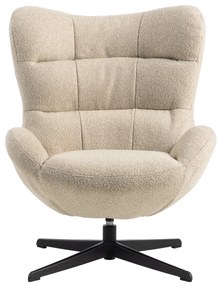 Oorfauteuil Modern Beige Stof