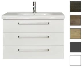 Sanicare Q9 badkamermeubel 3 laden 100 cm antraciet