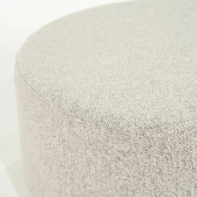 Eleonora Avah Ronde Hocker Taupe Met Eiken Rand