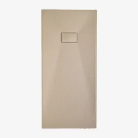 Rechthoekige Antislip En Extra Platte Smc-hars Douchebak Soho Licht Zandbruin & 150 X 70 Cm - Sklum